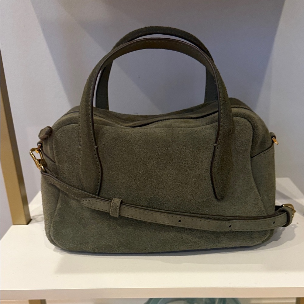 Madewell Olive Green Suede crossbody